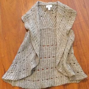 LOFT Crochet look waterfall vest